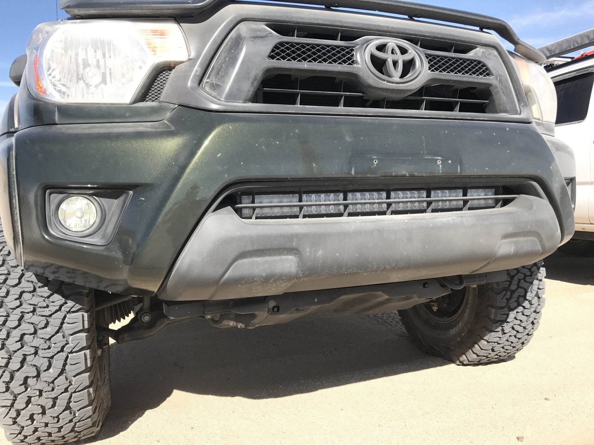 Cali Raised LED - 32" Lower Bumper Hidden LED Light Bar Brackets Kit - Toyota Tacoma (2005-2015)