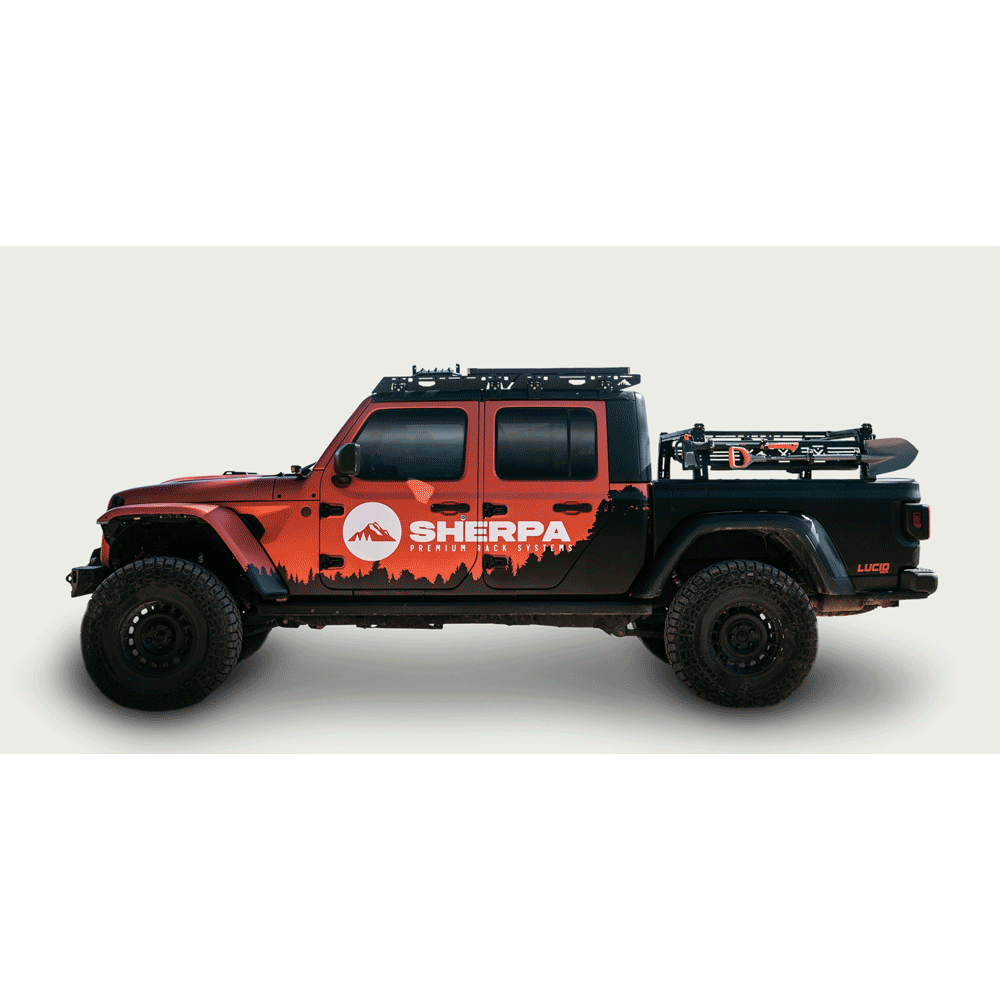 Sherpa - Mid-Height Pak System Bed Rack - Toyota Tacoma (2005-2023), (2024+)