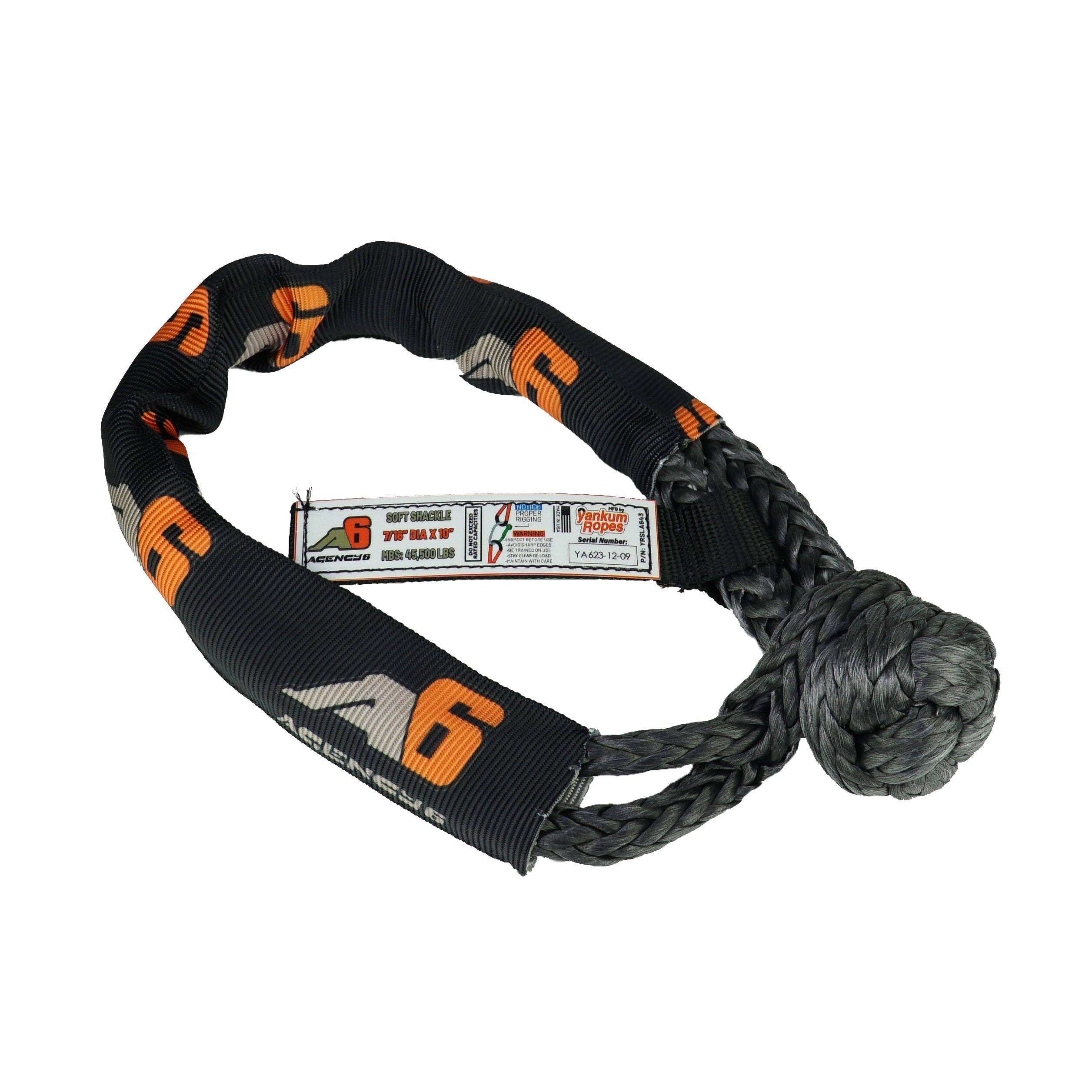 Agency 6 - Soft Shackle - 7/16" 45,500 Min Break Strength
