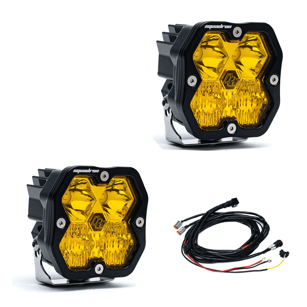 Baja Designs - Squadron 2.0 Sport Black LED Auxiliary Light Pod Pair - Universal