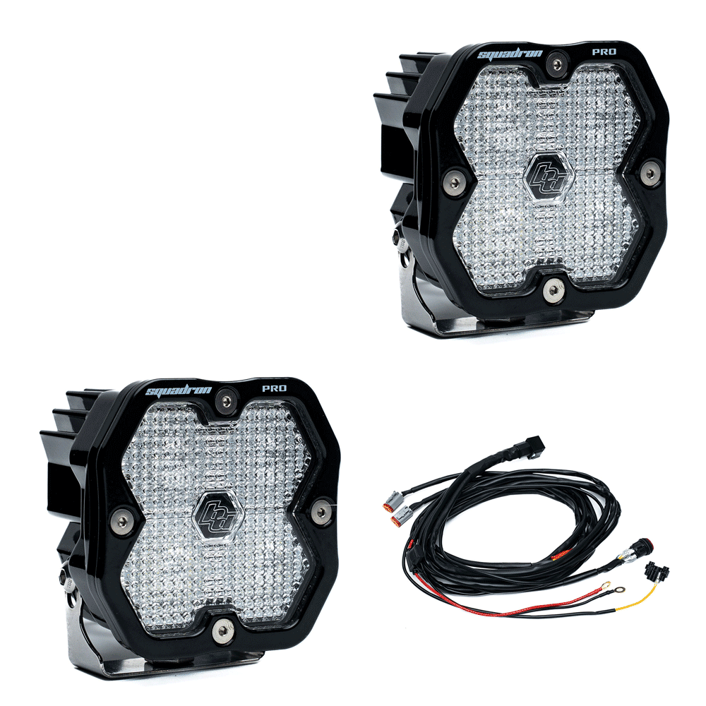 Baja Designs - Squadron 2.0 Pro Black LED Auxiliary Light Pod Pair - Universal