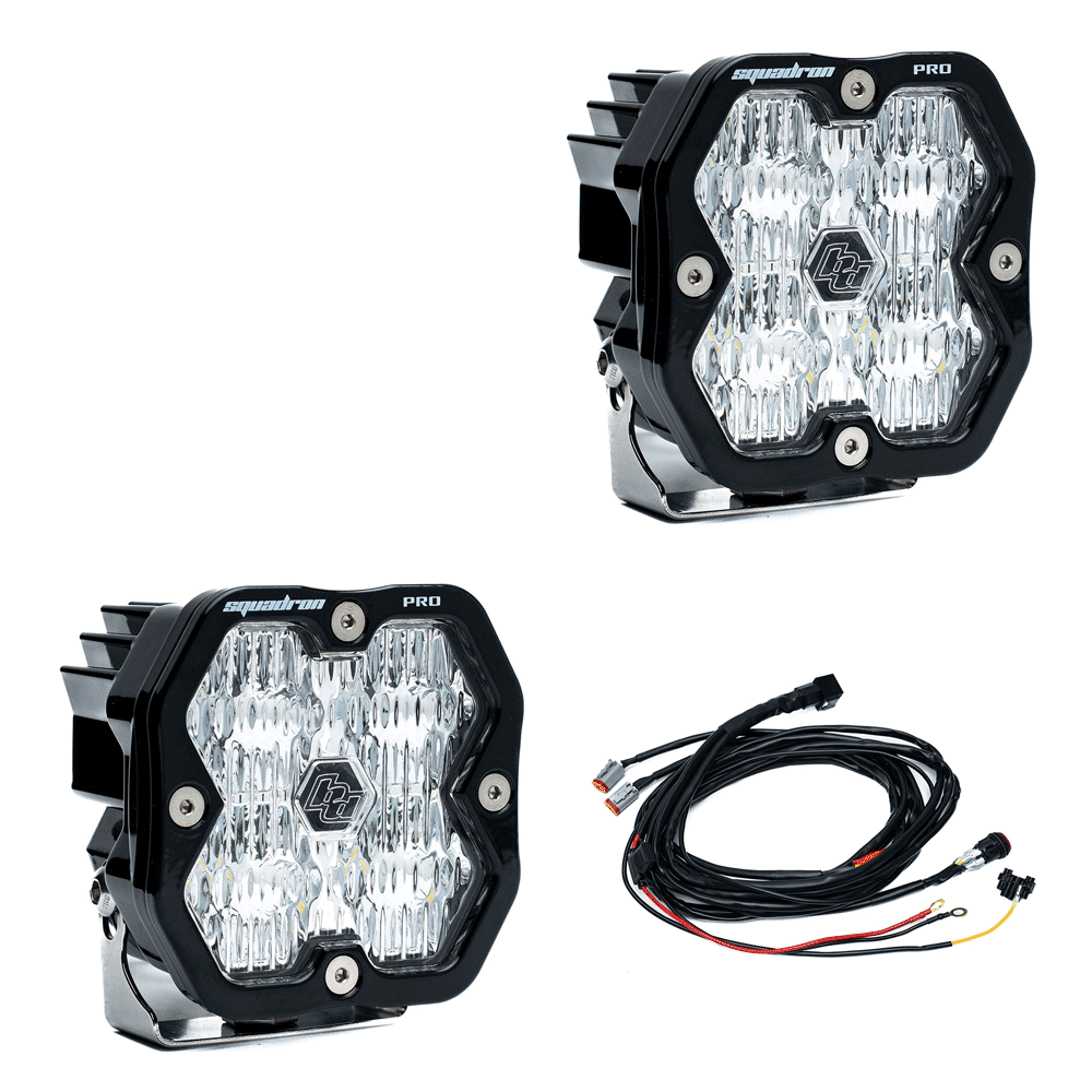 Baja Designs - Squadron 2.0 Pro Black LED Auxiliary Light Pod Pair - Universal