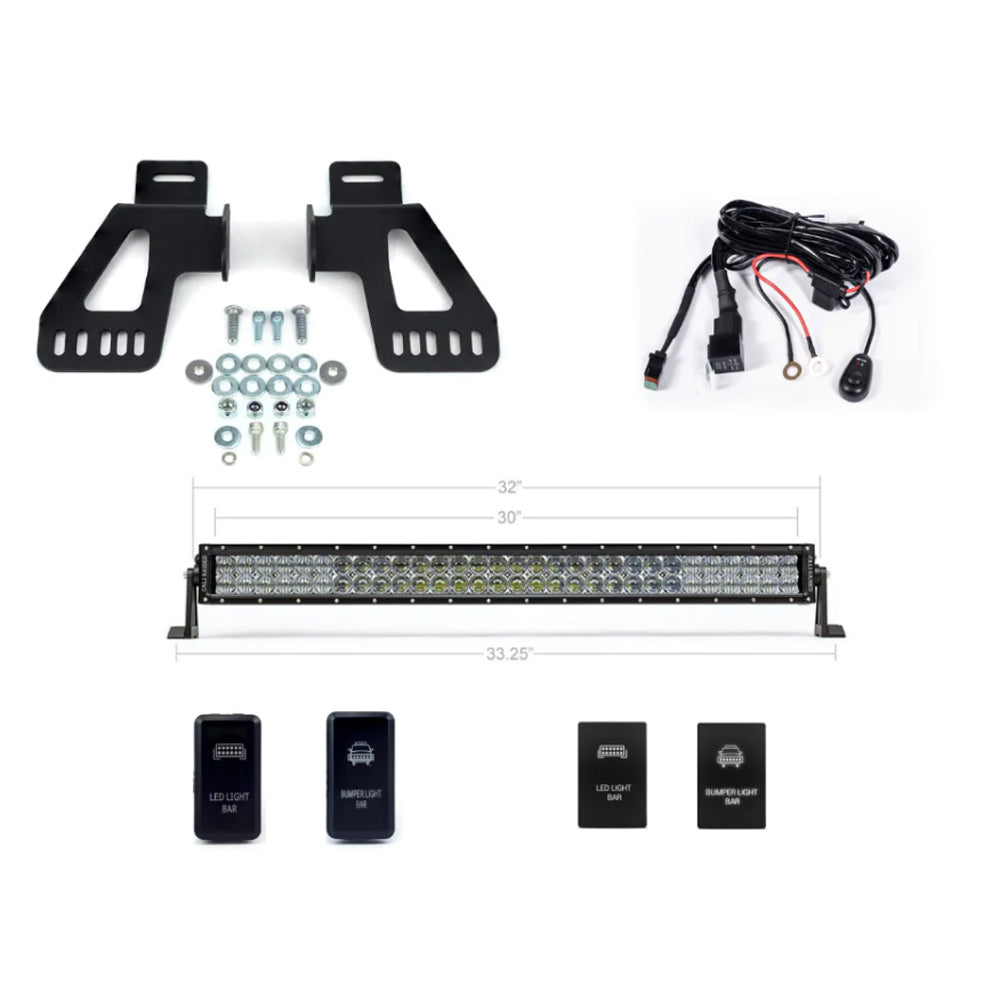 Cali Raised LED - Upper Grille LED Light Bar Brackets Kit - Toyota Tacoma (2016-2023)