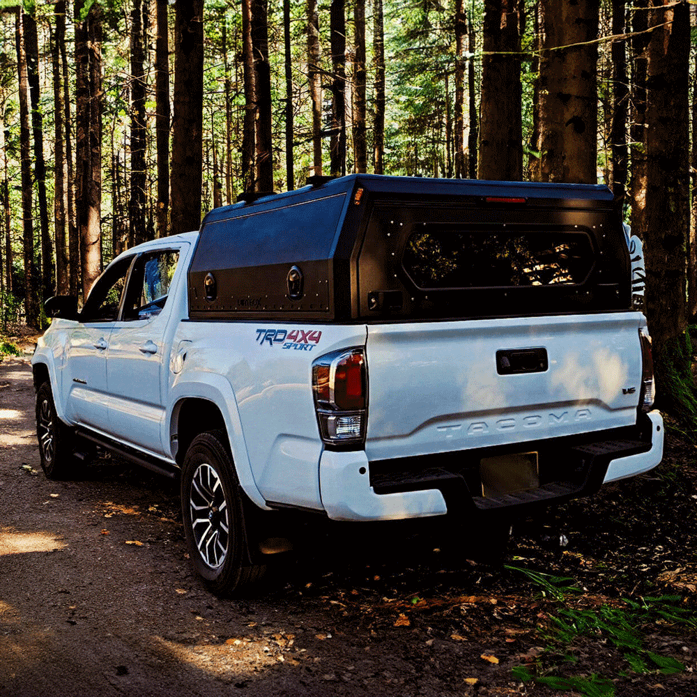 DirtBox - Full Wing Truck Cap Topper & Overland Camper Shell for Work, Camping & Off-Road