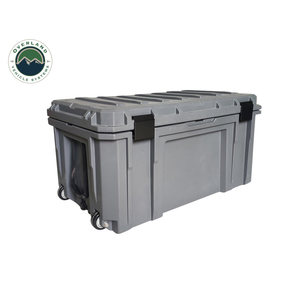 Overland Vehicle Systems - D.B.S. - Dark Grey 169 Qt. Dry Box with Wheels, Drain & Bottle Opener