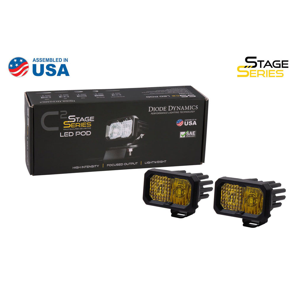 Diode Dynamics - SSC2 SAE/DOT Yellow Sport Standard LED Pod (Pair)