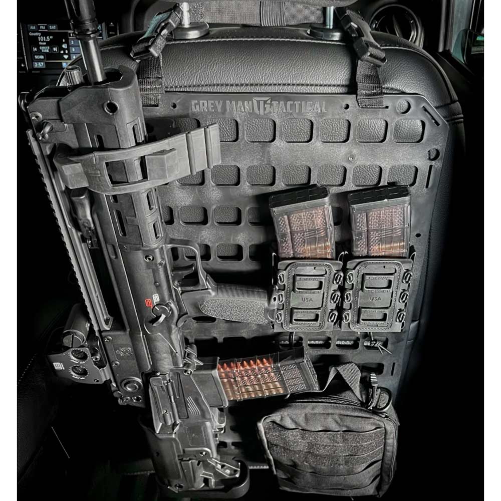 Grey Man Tactical - #202 - Vehicle Rifle Rack - Buttstock Cup Kit + Rubber Clamp - 15.25 x 25 RMP™ Package