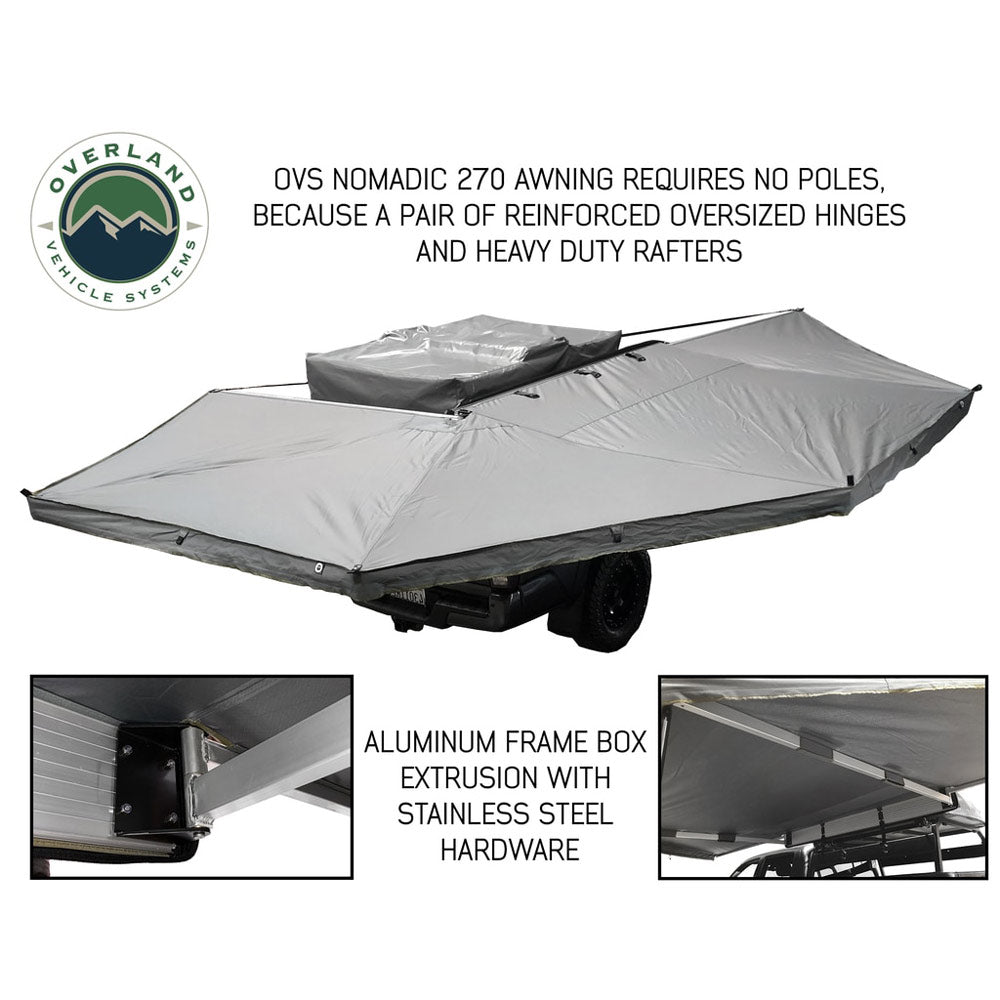 Overland Vehicle Systems - HD Nomadic 270 Degree Awning & Wall 1, 2, & 3, Mounting Brackets - Passenger Side