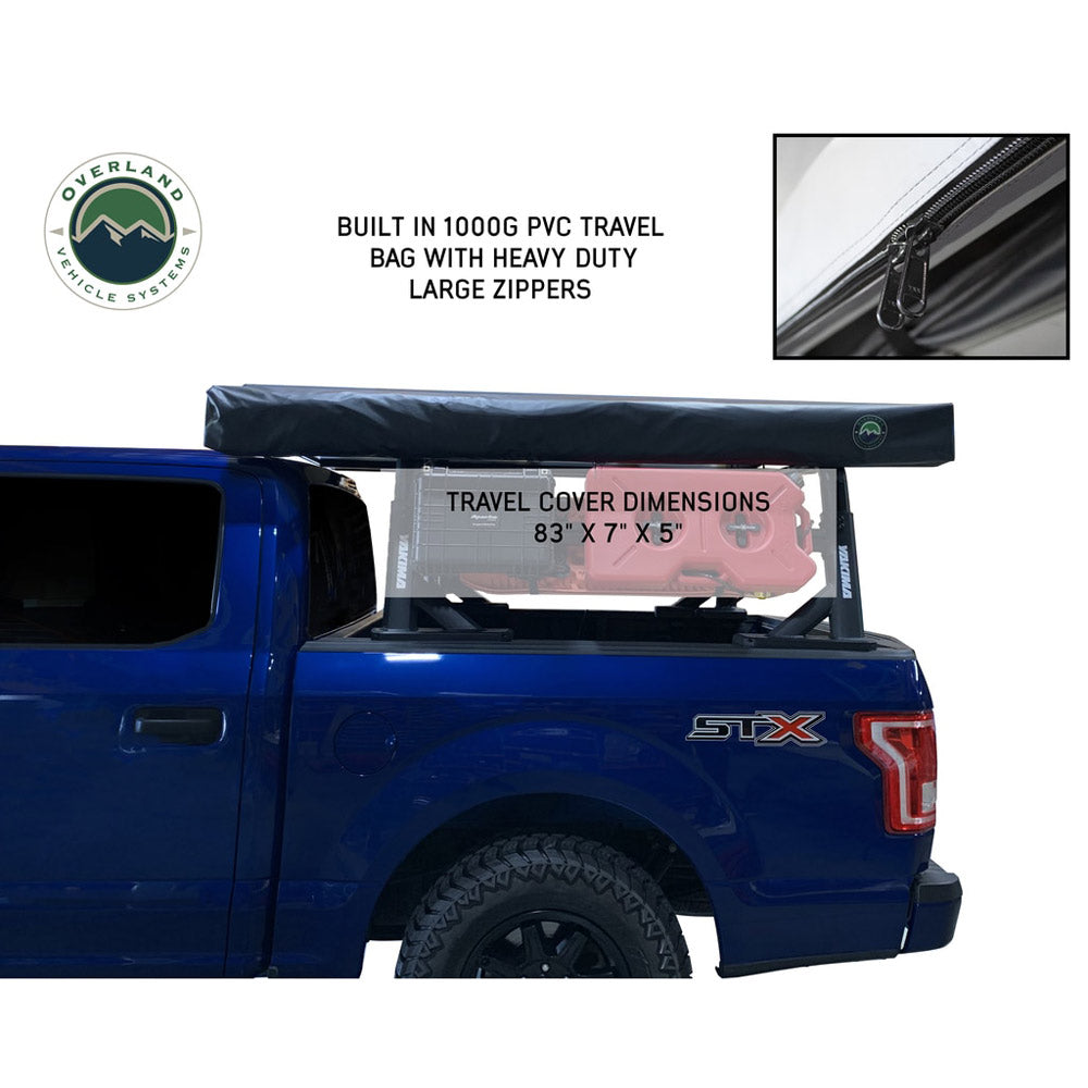 Overland Vehicle Systems - HD Nomadic 270 LT Awning - Driver Side - Dark Gray with Black Travel Cover Universal