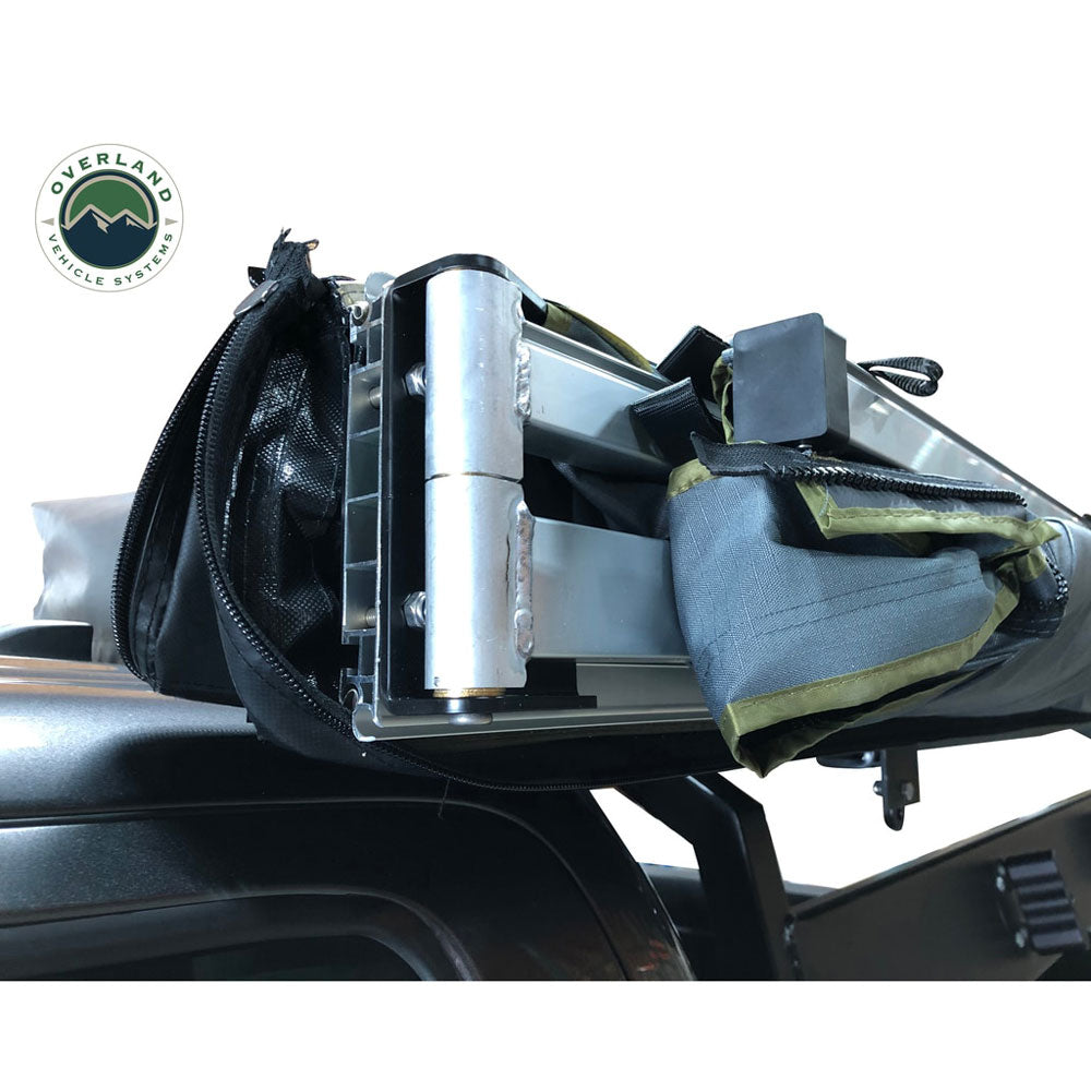 Overland Vehicle Systems - HD Nomadic 270 Degree Awning - Driver Side - Dark Gray Awning With Black Cover