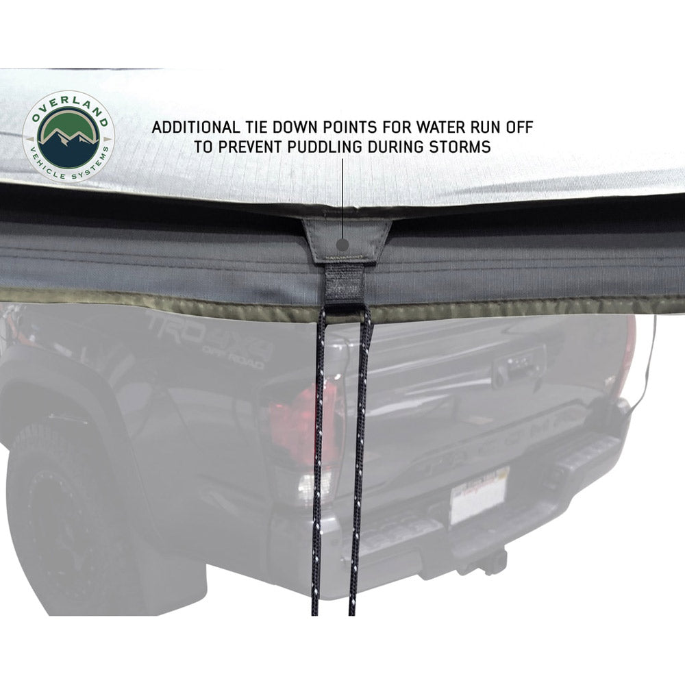 Overland Vehicle Systems - Nomadic 270 LT Awning - Passenger Side - Dark Gray Cover with Black Cover Universal