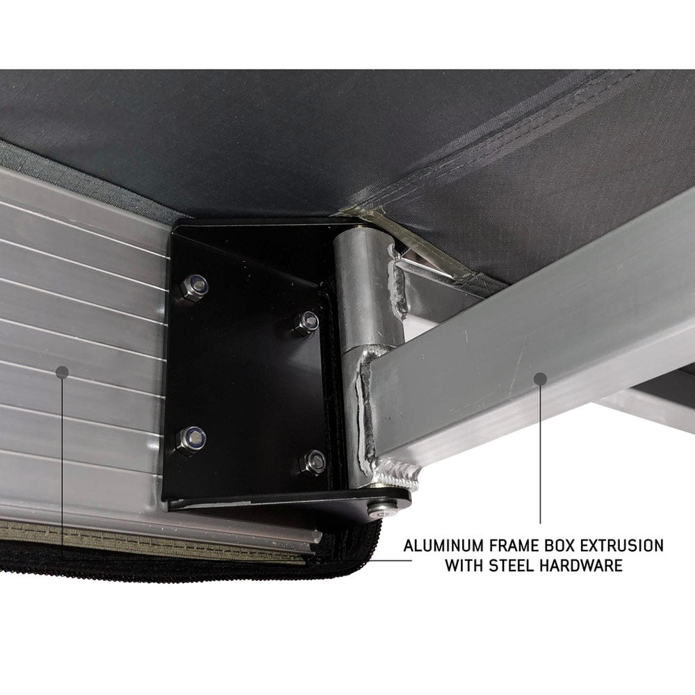 Overland Vehicle Systems - HD Nomadic 270 Degree Awning - Driver Side - Dark Gray Awning With Black Cover