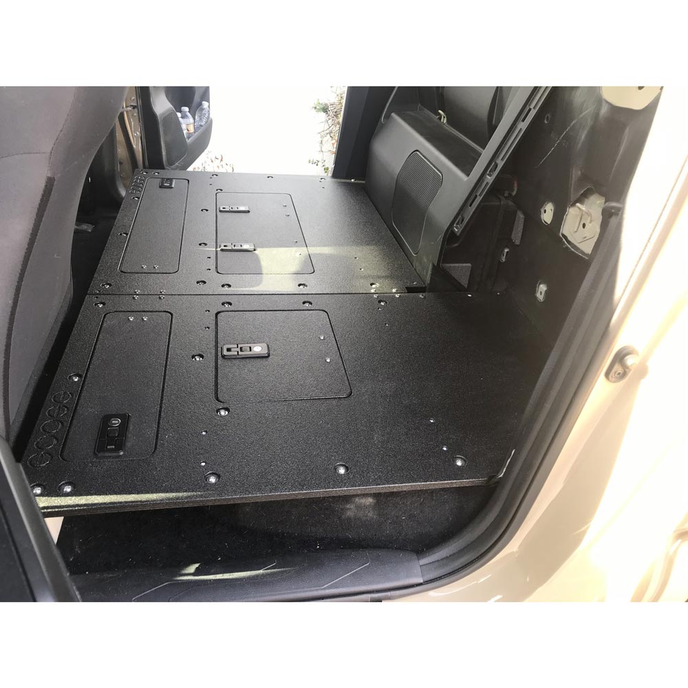 Goose Gear - Second Row Seat Delete Plate System Keeping Factory Back Wall - Toyota Tacoma (2005-2023)