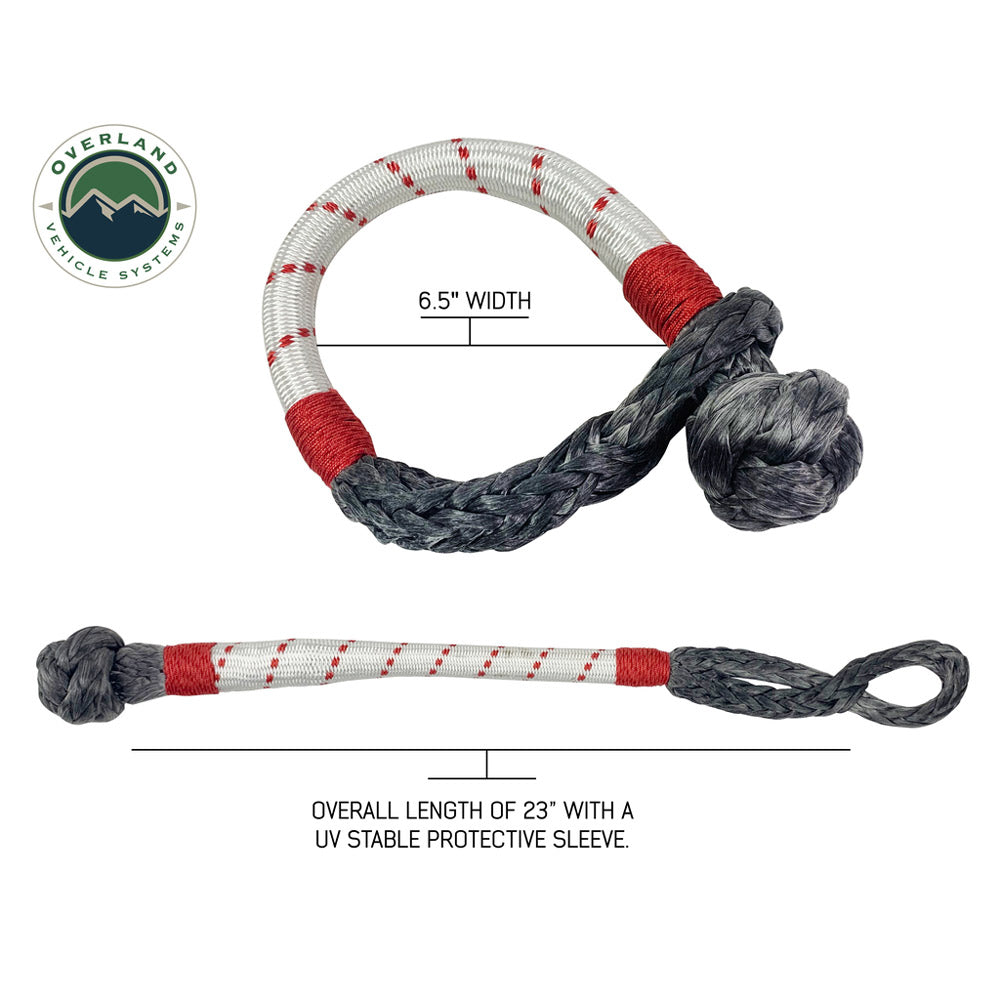 Overland Vehicle Systems - Combo Kit Soft Shackle 7/16" 41,000 Lb. and Recovery Ring 4.0" 41,000 Lb.