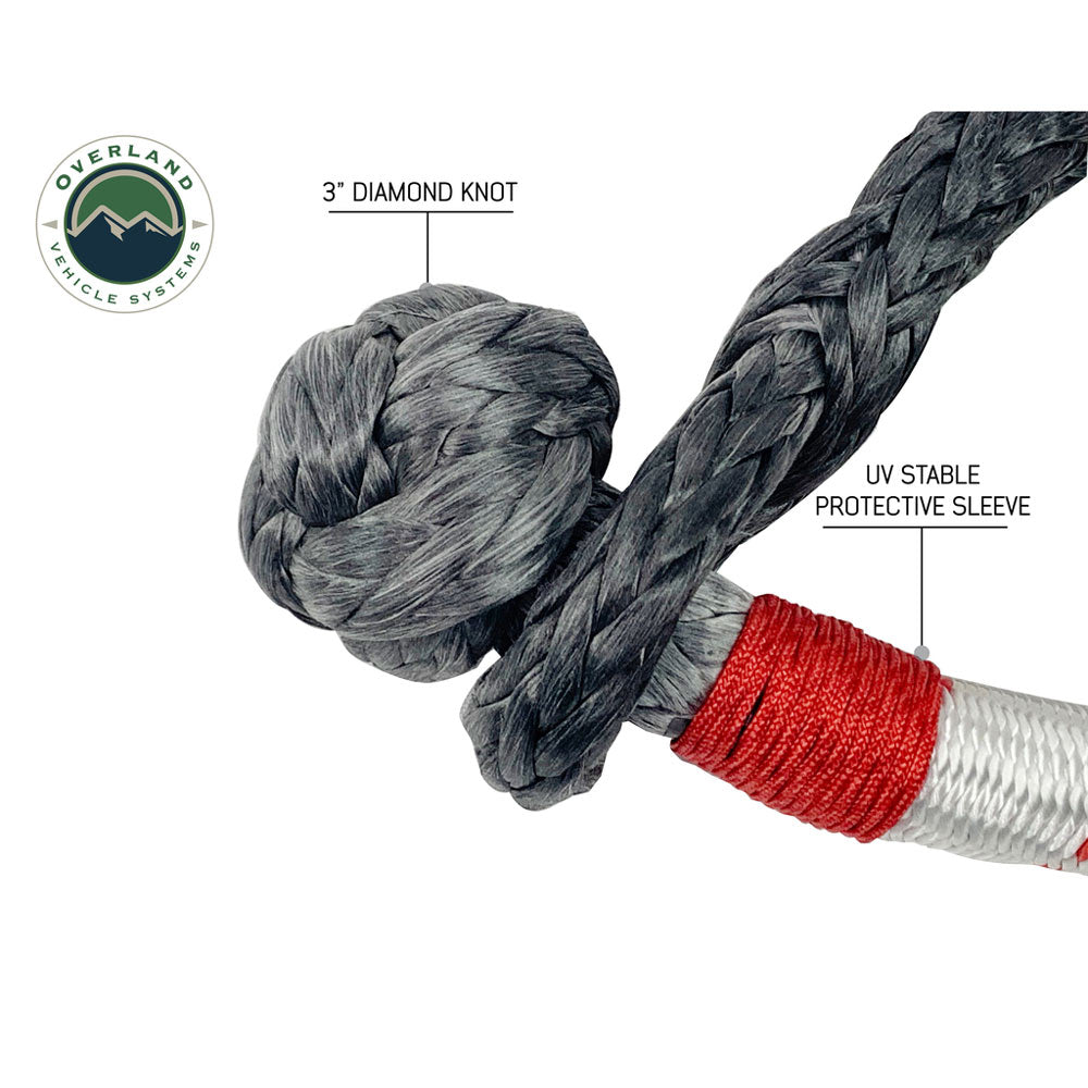 Overland Vehicle Systems - Combo Kit Soft Shackle 7/16" 41,000 Lb. and Recovery Ring 4.0" 41,000 Lb.