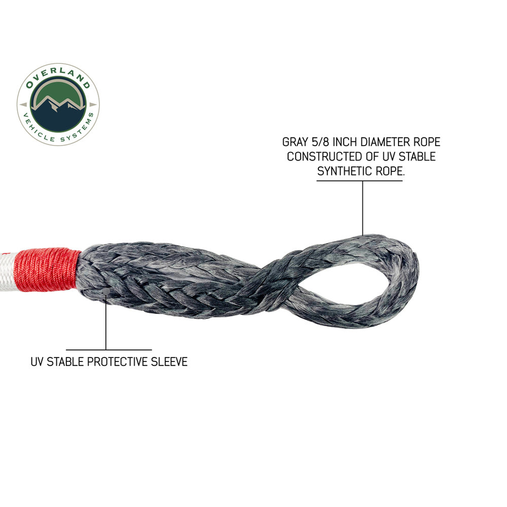 Overland Vehicle Systems - Combo Kit Soft Shackle 7/16" 41,000 Lb. and Recovery Ring 4.0" 41,000 Lb.