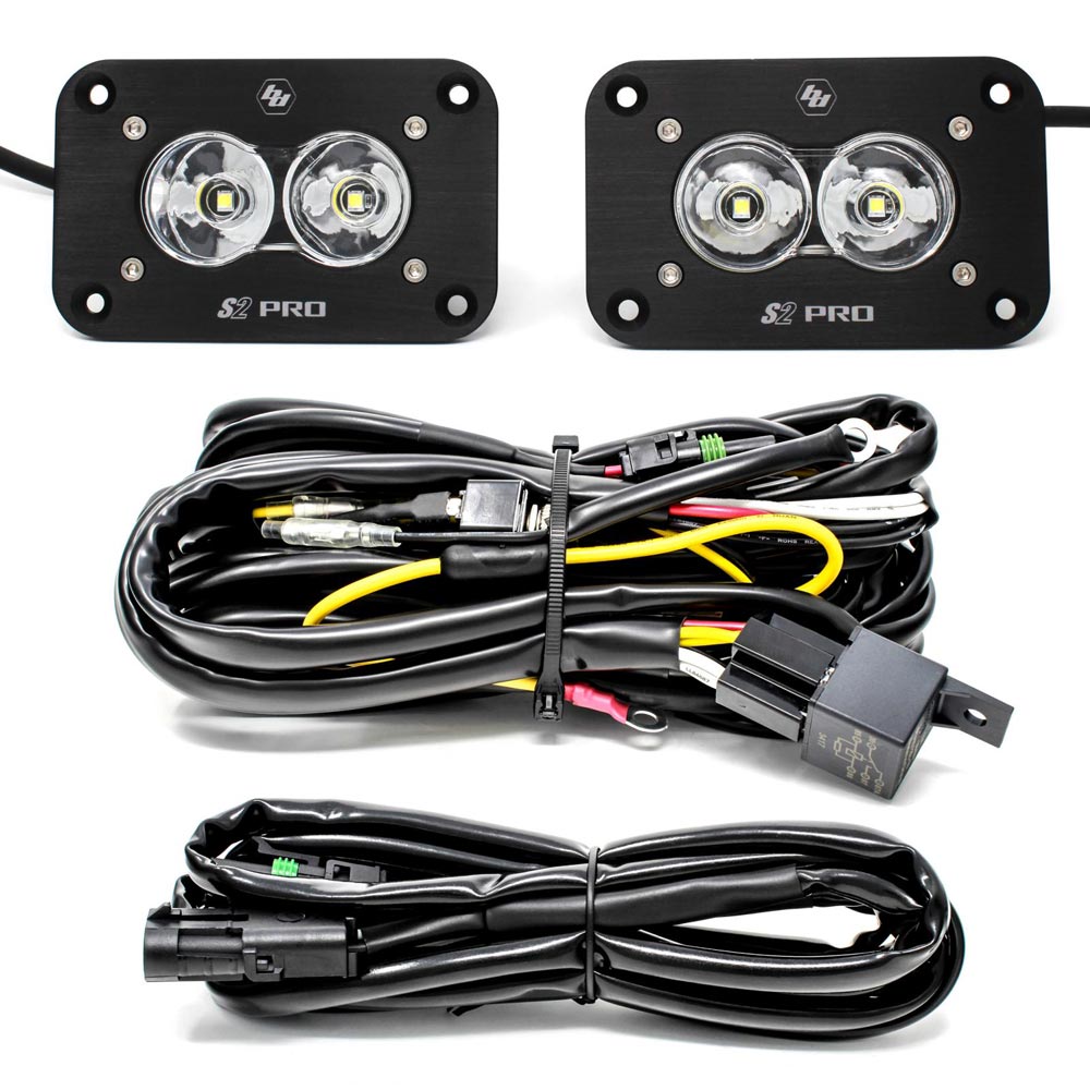 Baja Designs - S2 Pro Pair Flush Mount LED Light Pod Reverse Kit - Universal