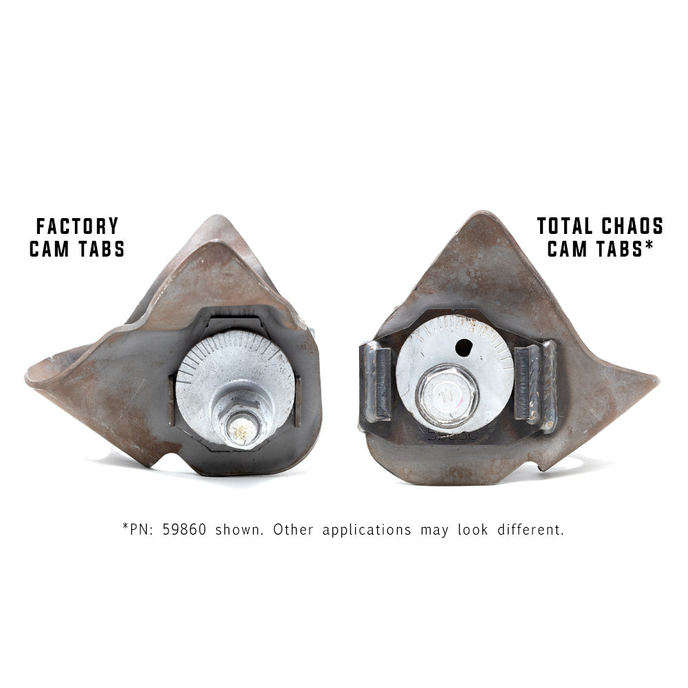 Total Chaos - Lower Control Arm Cam Tab Gussets - Toyota Tacoma, 4Runner, FJ Cruiser, Lexus GX470