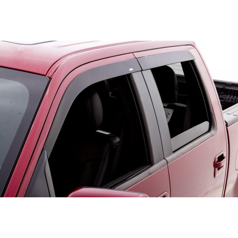 AVS - Ventvisor Low Profile Window Deflectors - Matte Black - Toyota Tacoma Double Cab (2005-2015)