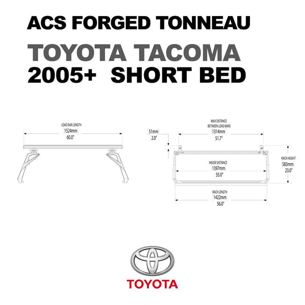 Leitner - ACS Forged Tonneau - Rails Only - Toyota