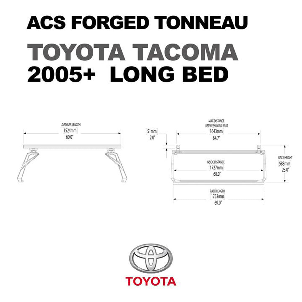 Leitner - ACS Forged Tonneau - Rails Only - Toyota