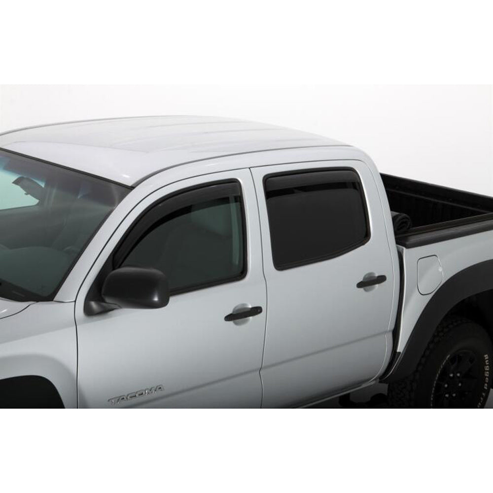 AVS - Ventvisor In-Channel Front & Rear Window Deflectors - Smoke - Toyota Tacoma Double Cab (2005-2015)