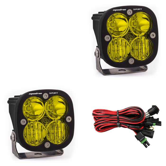 Baja Designs - Squadron Sport Black LED Auxiliary Light Pod Pair - Universal