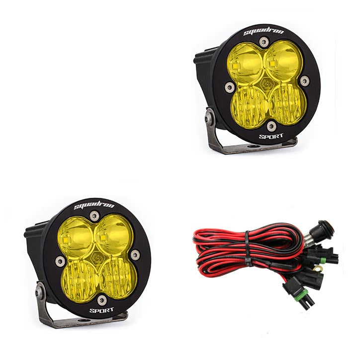 Baja Designs - Squadron-R Sport Black LED Auxiliary Light Pod Pair - Universal