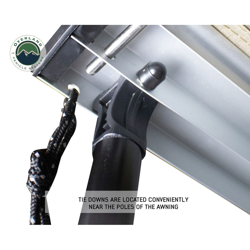 Overland Vehicle Systems - HD Nomadic 4.5' Awning - Grey Body, Green Trim & Black Travel Cover