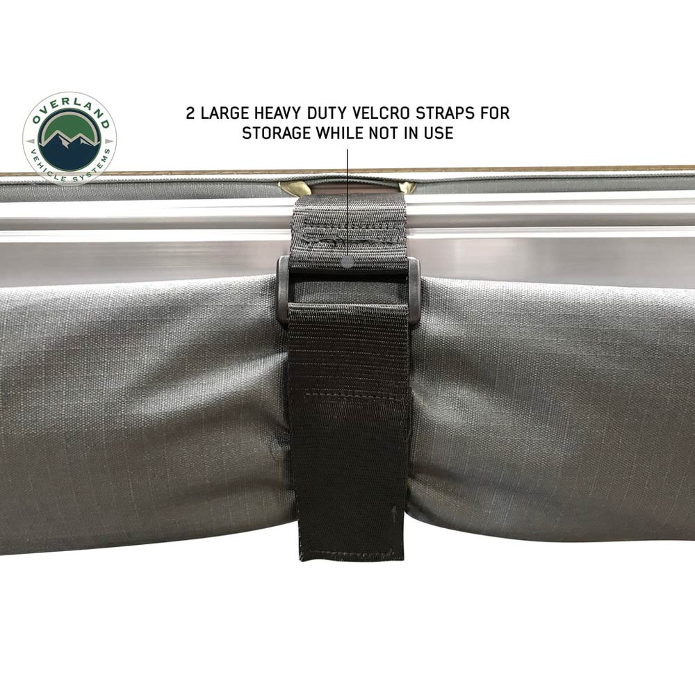Overland Vehicle Systems - HD Nomadic 4.5' Awning - Grey Body, Green Trim & Black Travel Cover