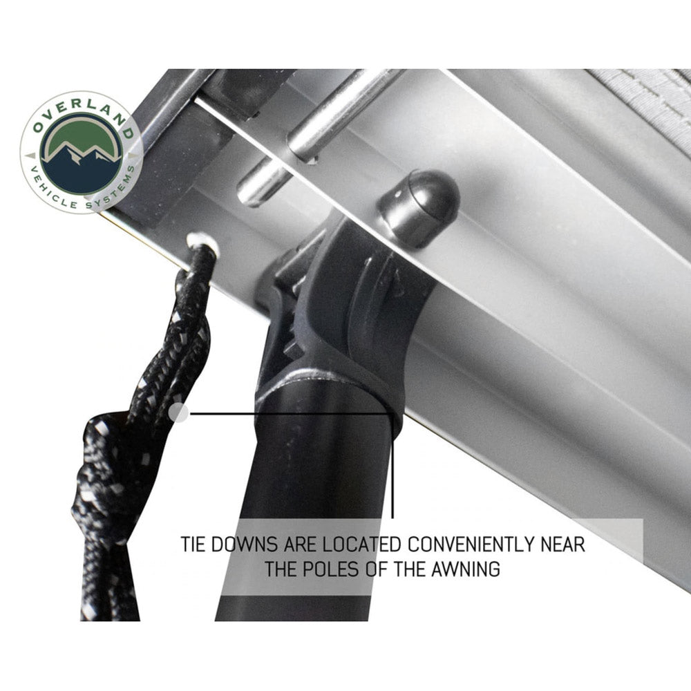 Overland Vehicle Systems - HD Nomadic 2.0 - 6.5' Awning - Grey Body, Green Trim & Black Travel Cover