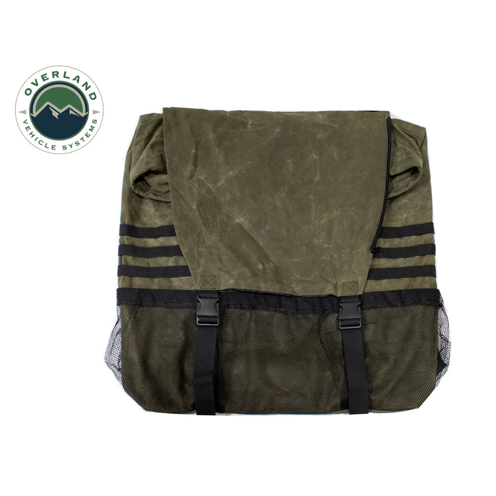 Overland Vehicle Systems - Extra Large Trash Bag Tire Mount #16 Waxed Canvas Universal