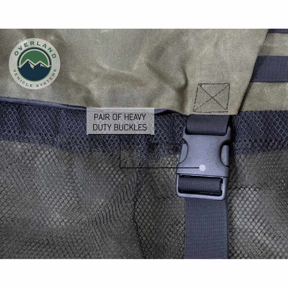 Overland Vehicle Systems - Extra Large Trash Bag Tire Mount #16 Waxed Canvas Universal