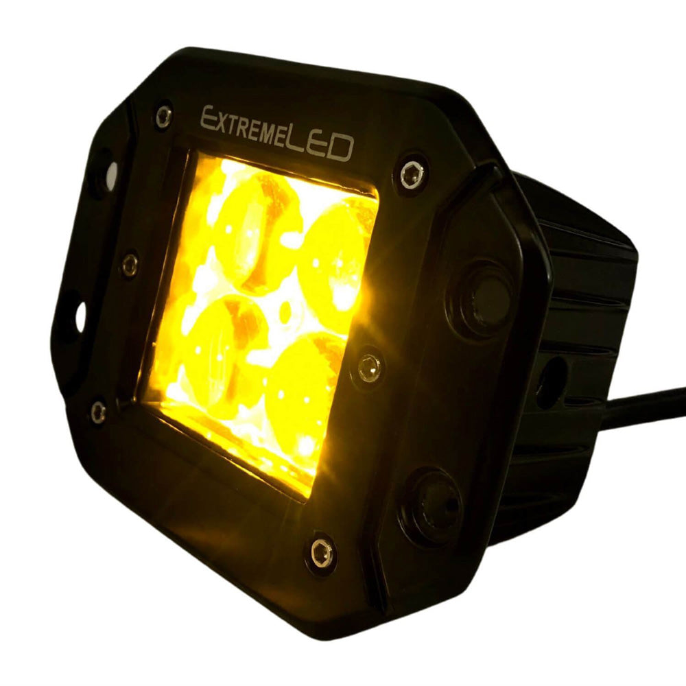 Extreme LED - Stealth Amber Flood Flush Mount Extreme Series 3" Light Pod