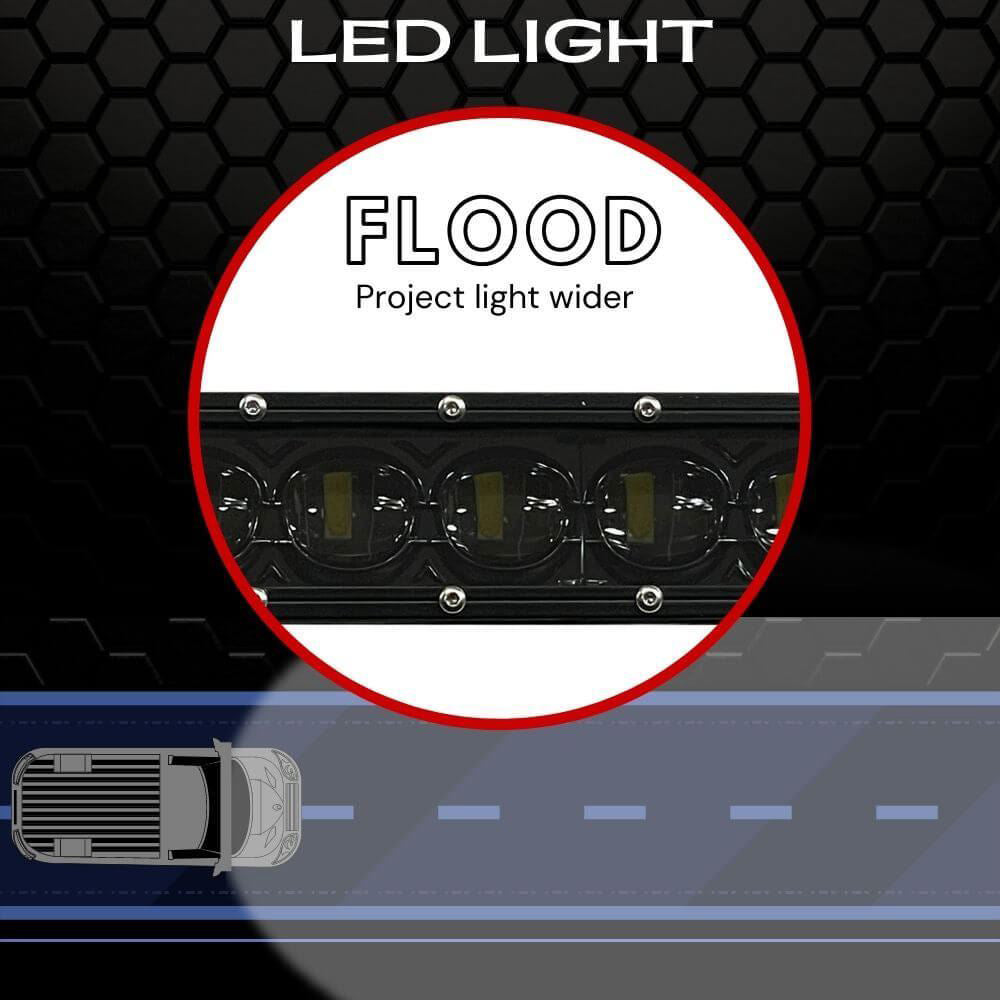 Extreme LED - 8" Extreme Stealth 30W Flood Beam LED Light Bar