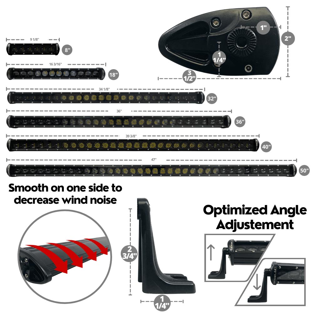 Extreme LED - 50" Extreme Stealth 180W Combo Beam LED Light Bar