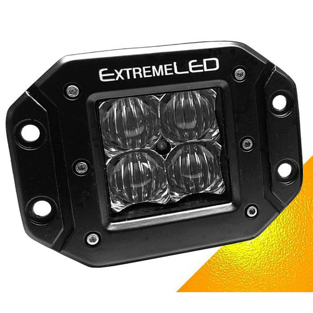 Extreme LED - Amber Flood Flush Mount Extreme Series 3" LED Light Pod