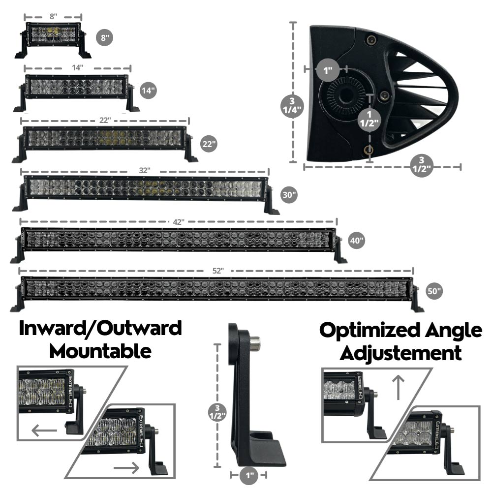 Extreme LED - 8" Extreme Series Dual Row 60W Combo Beam LED Light Bar