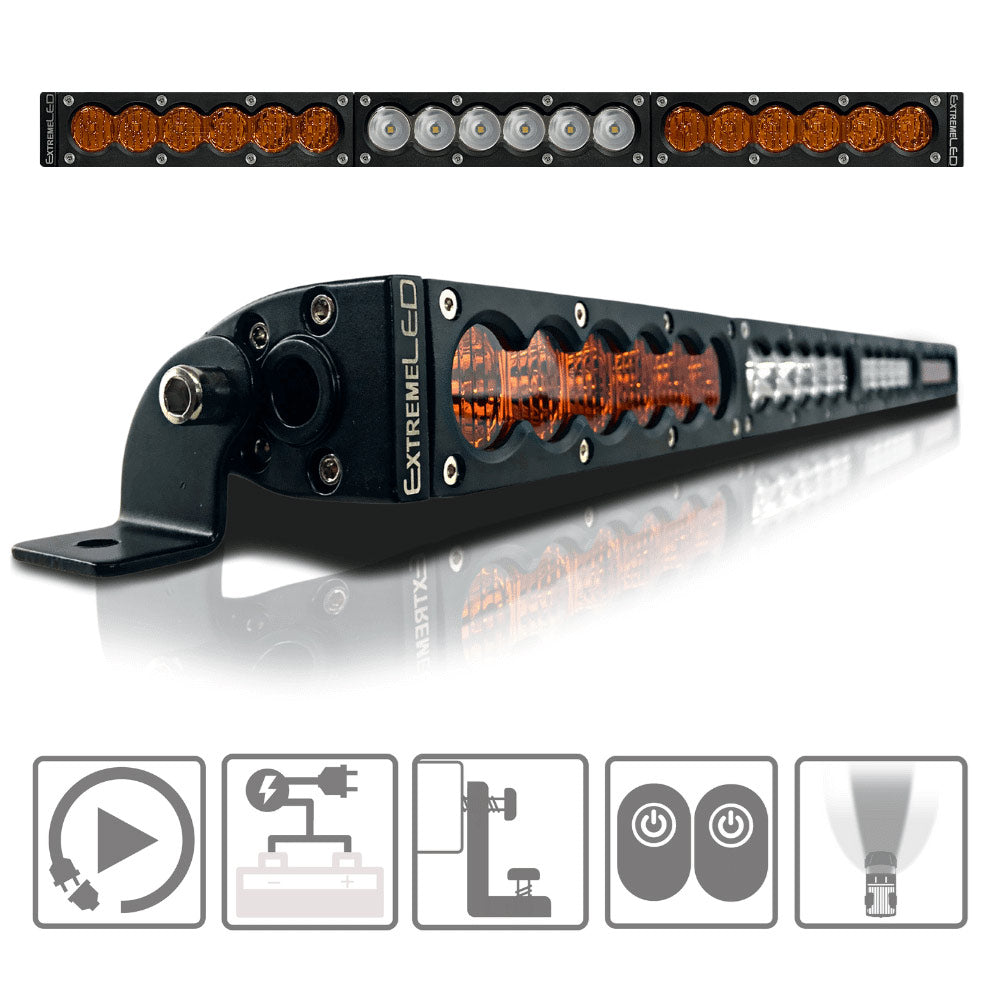 Extreme LED - 20" X6S Slim Amber/White 90W LED Light Bar