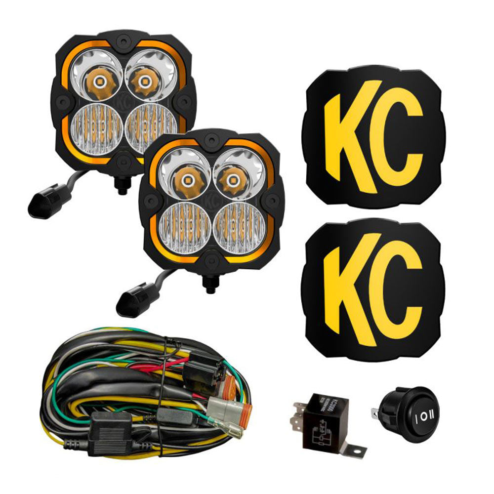 KC Hilites - Flex Era 4 - 2-Light System - 80W Combo Beam