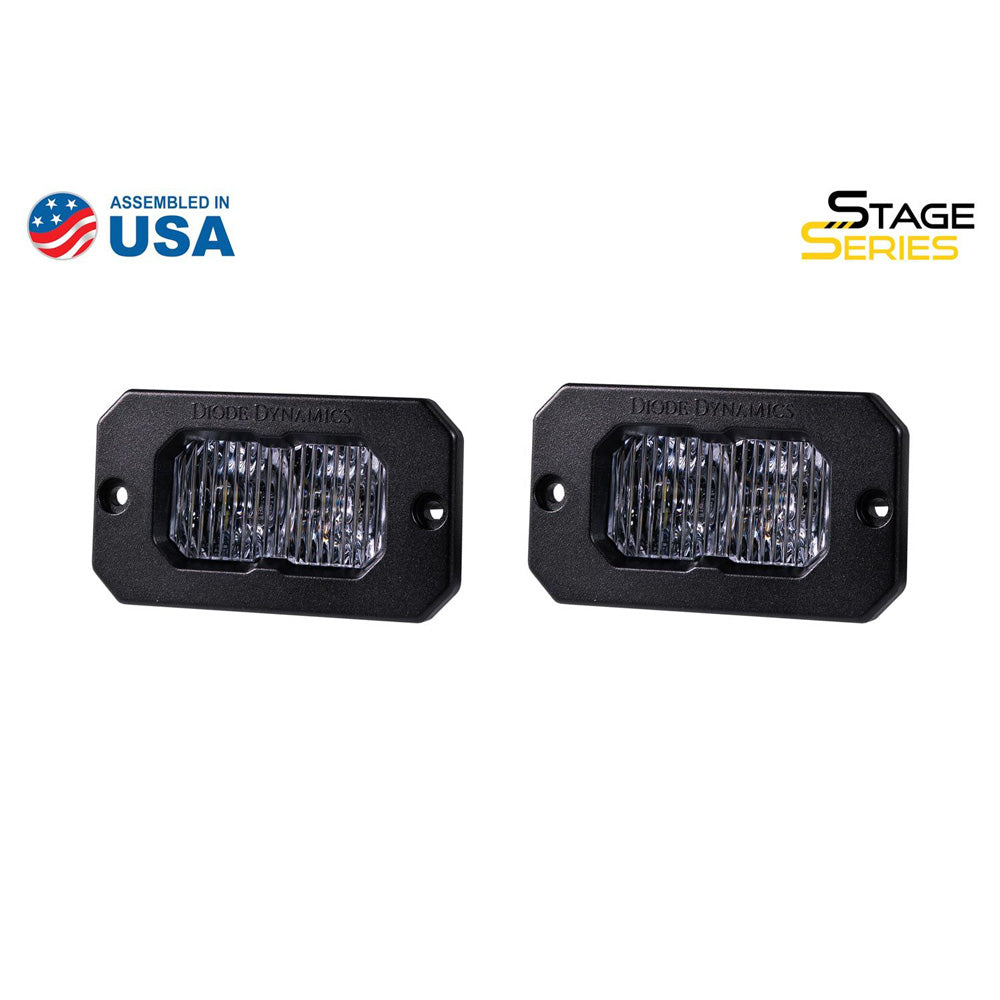Diode Dynamics - SSC2 SAE/DOT White Sport Flush Mount LED Pod (Pair)