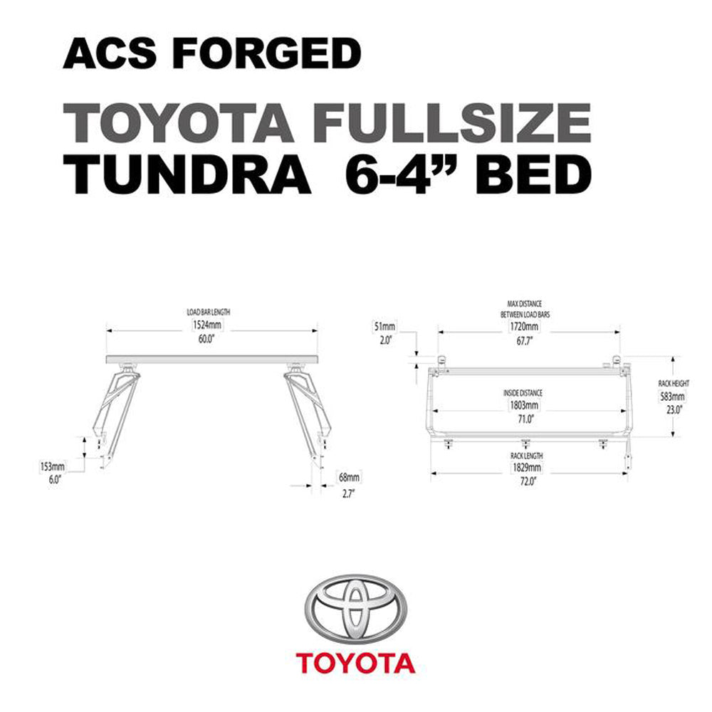 Leitner - ACS Forged Bed Rack - Toyota Tacoma & Tundra