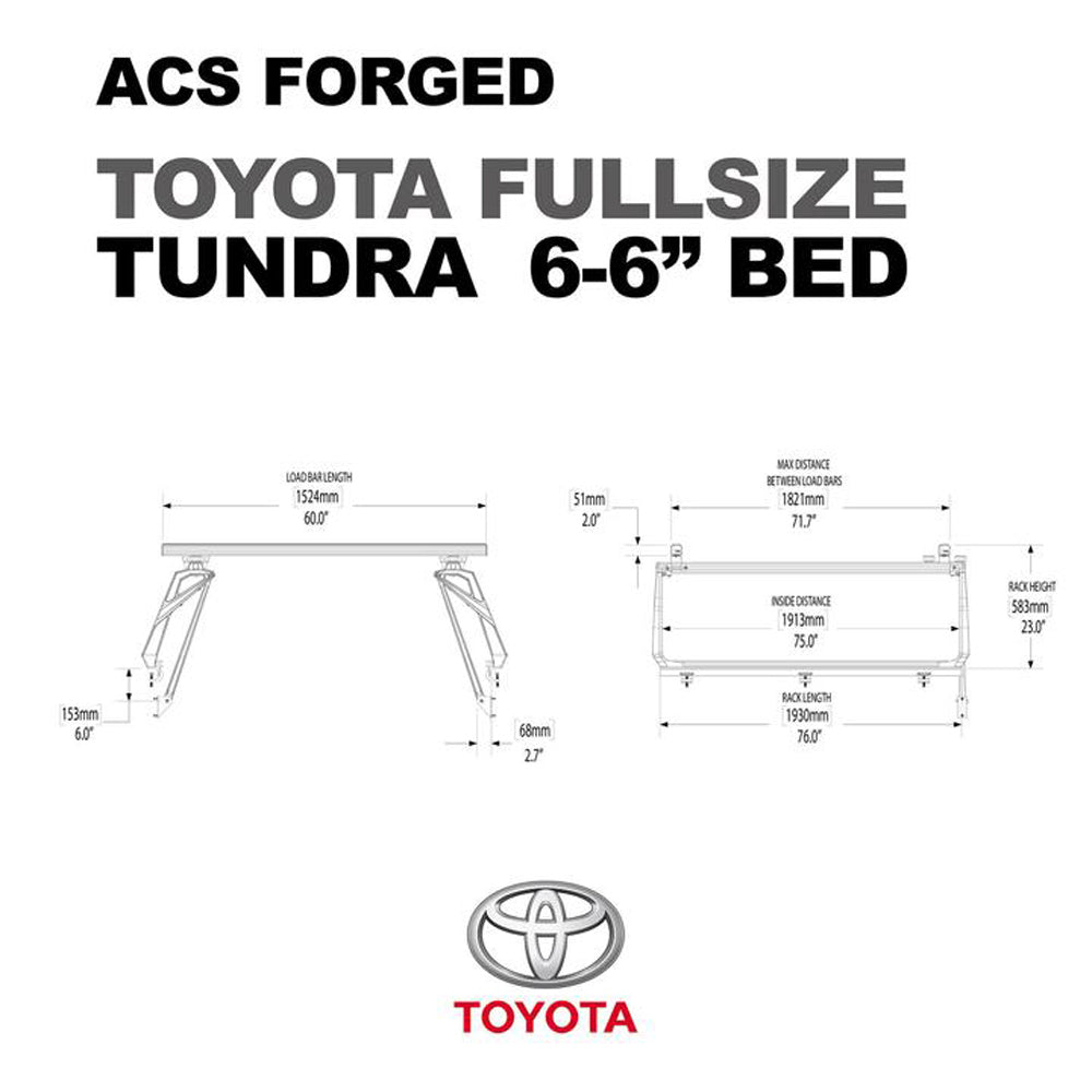 Leitner - ACS Forged Bed Rack - Toyota Tacoma & Tundra