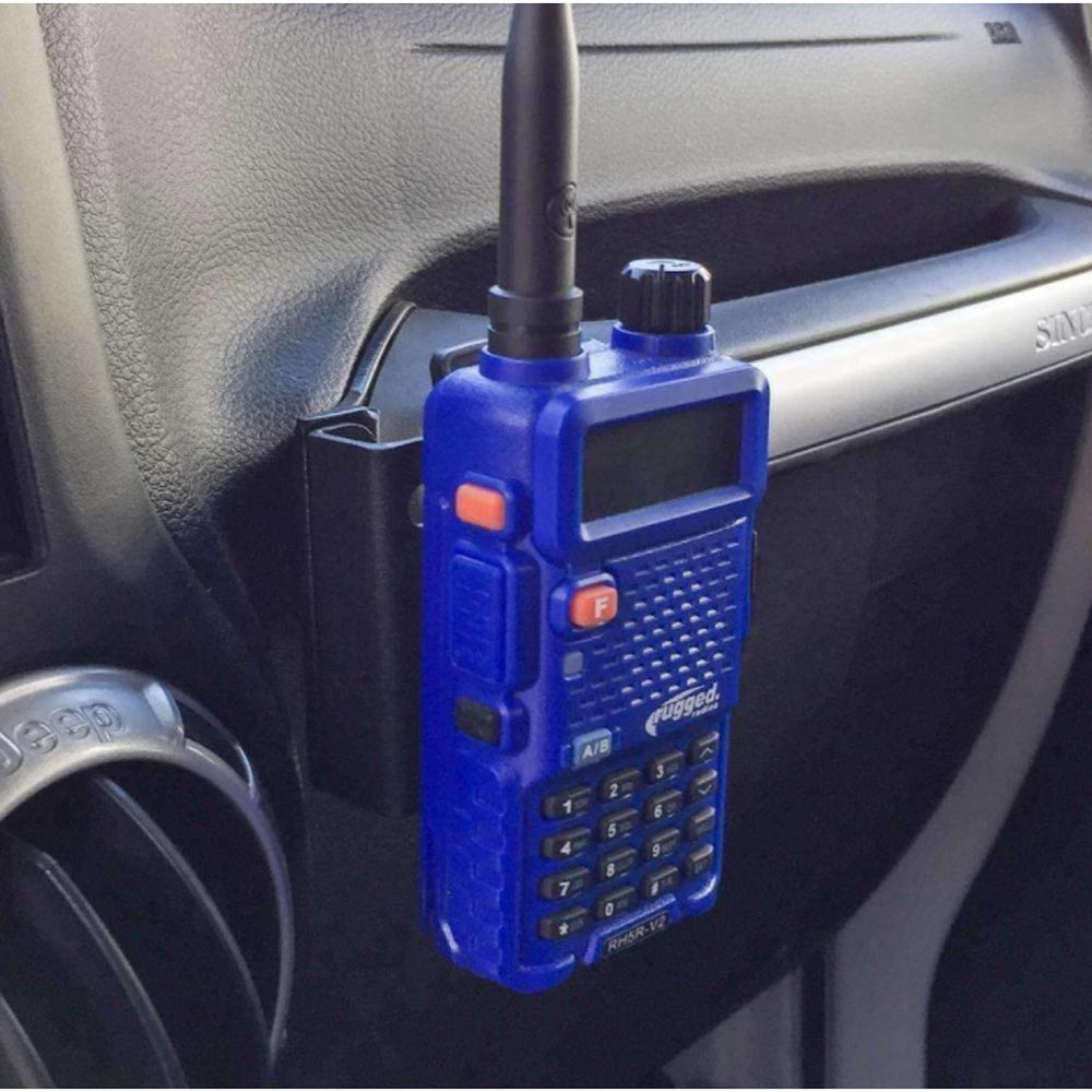 Rugged Radios - Handheld Radio Grab Bar Mount for Jeep JK JKU and JL - Fits R1 / V3 / GMR2 / GMR2 PLUS / RH-5R radios