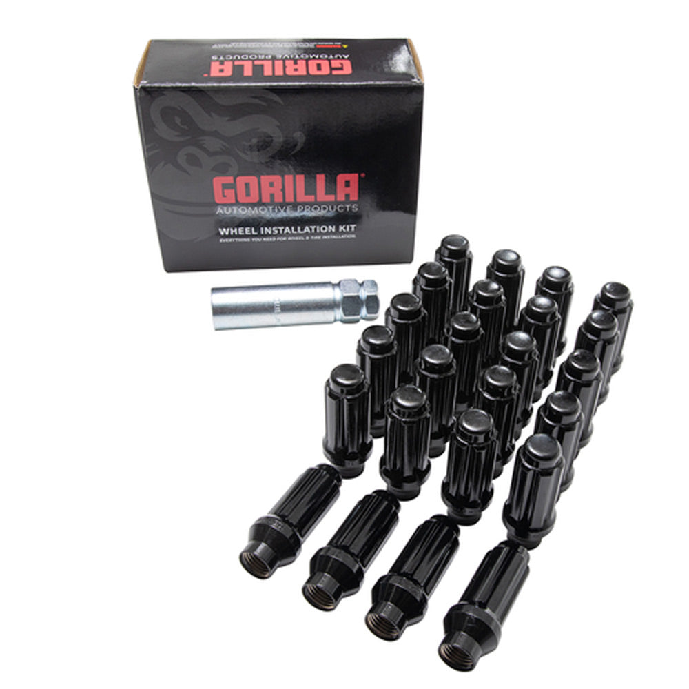 Gorilla - M14 x 1.50 ET 6-Lug Spline Wheel Lug Kit (Black) - Toyota Tundra (2022+), 23+Sequoias, 24+ Tacoma