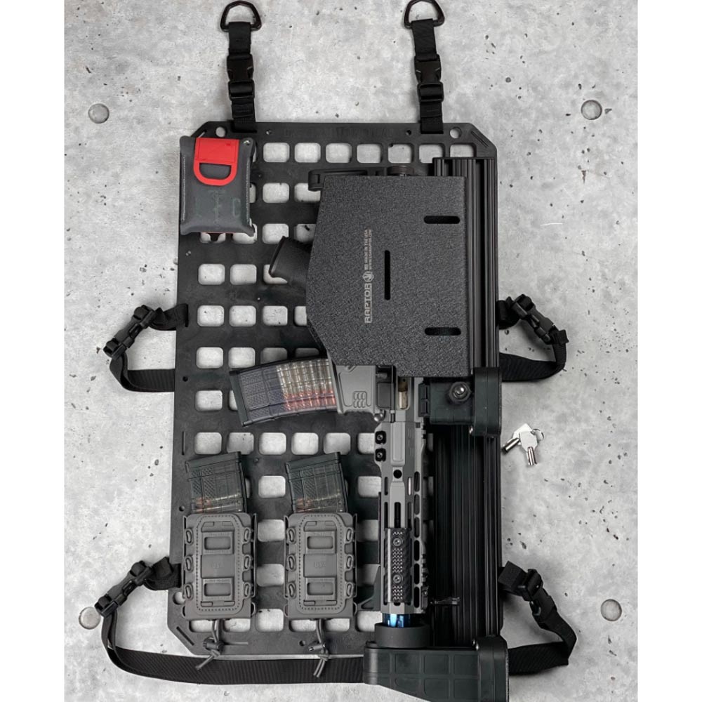 Grey Man Tactical - Vehicle Locking Rifle Rack - Raptor Rail Picatinny™ + LE Shield + 15.25 x 25 RMP™