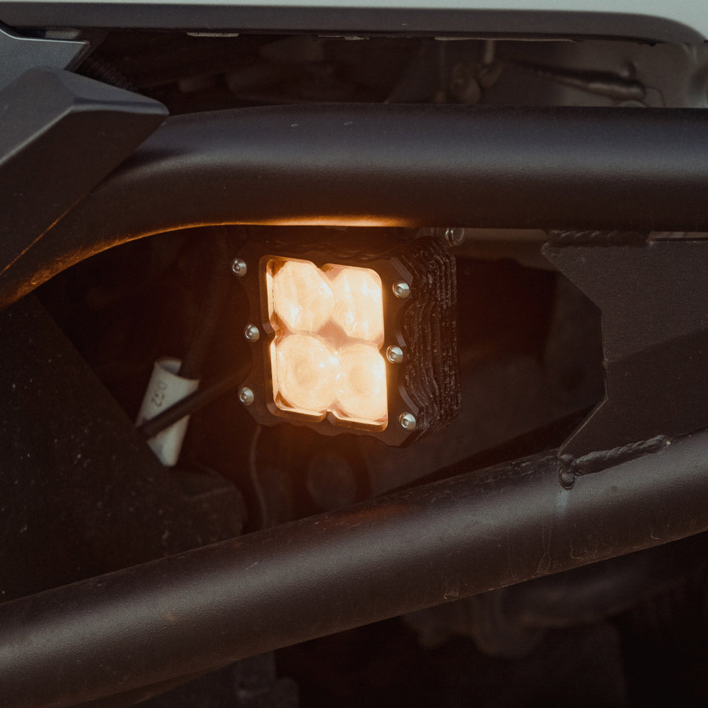 Heretic - Quattro Amber LED Pod Light - 2 pack