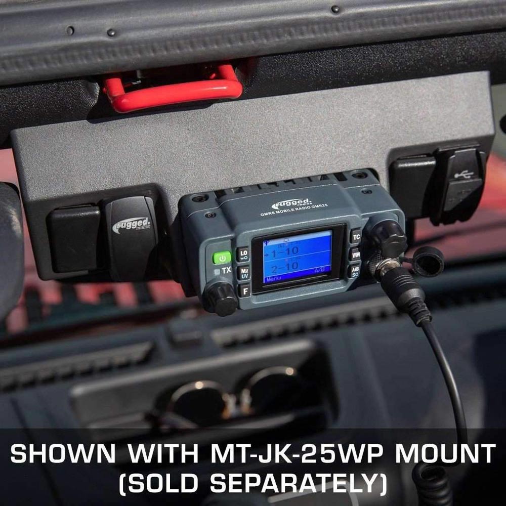 Rugged Radios - Radio Kit Lite - GMR25 Waterproof GMRS Mobile Radio with Stealth Antenna