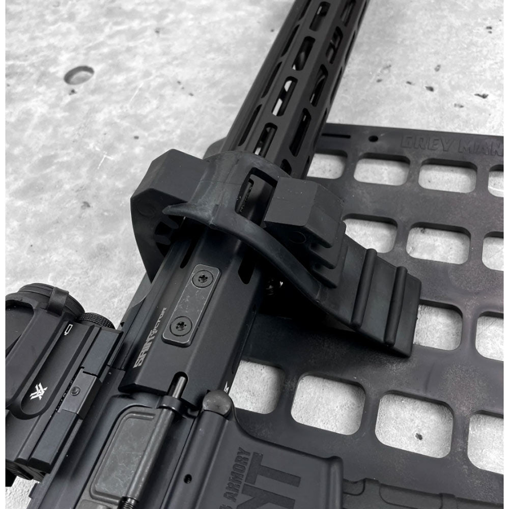 Grey Man Tactical - Vehicle Rifle Rack - Buttstock Cup Kit + Rubber Clamp + 15.25 x 25 RMP™