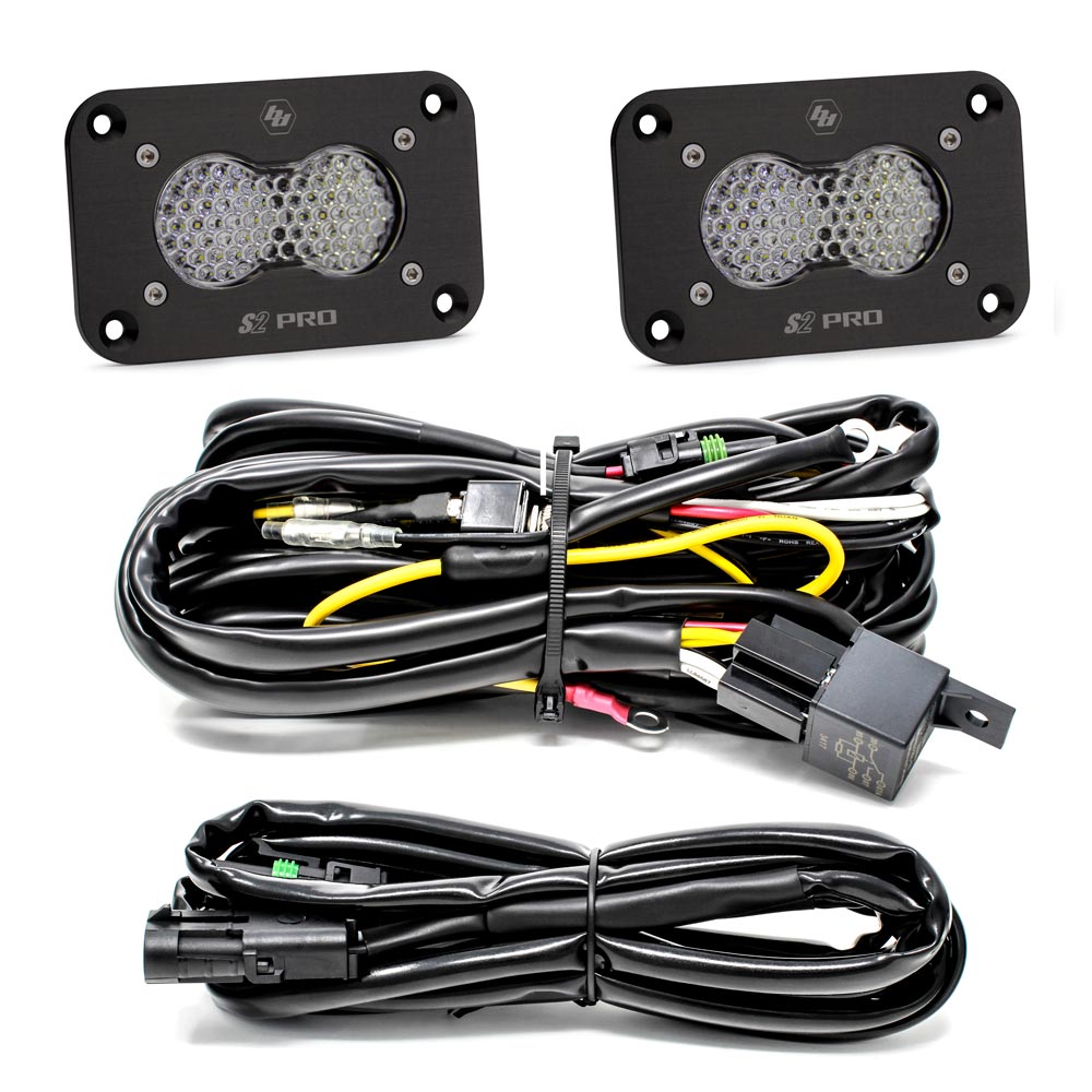 Baja Designs - S2 Pro Pair Flush Mount LED Light Pod Reverse Kit - Universal